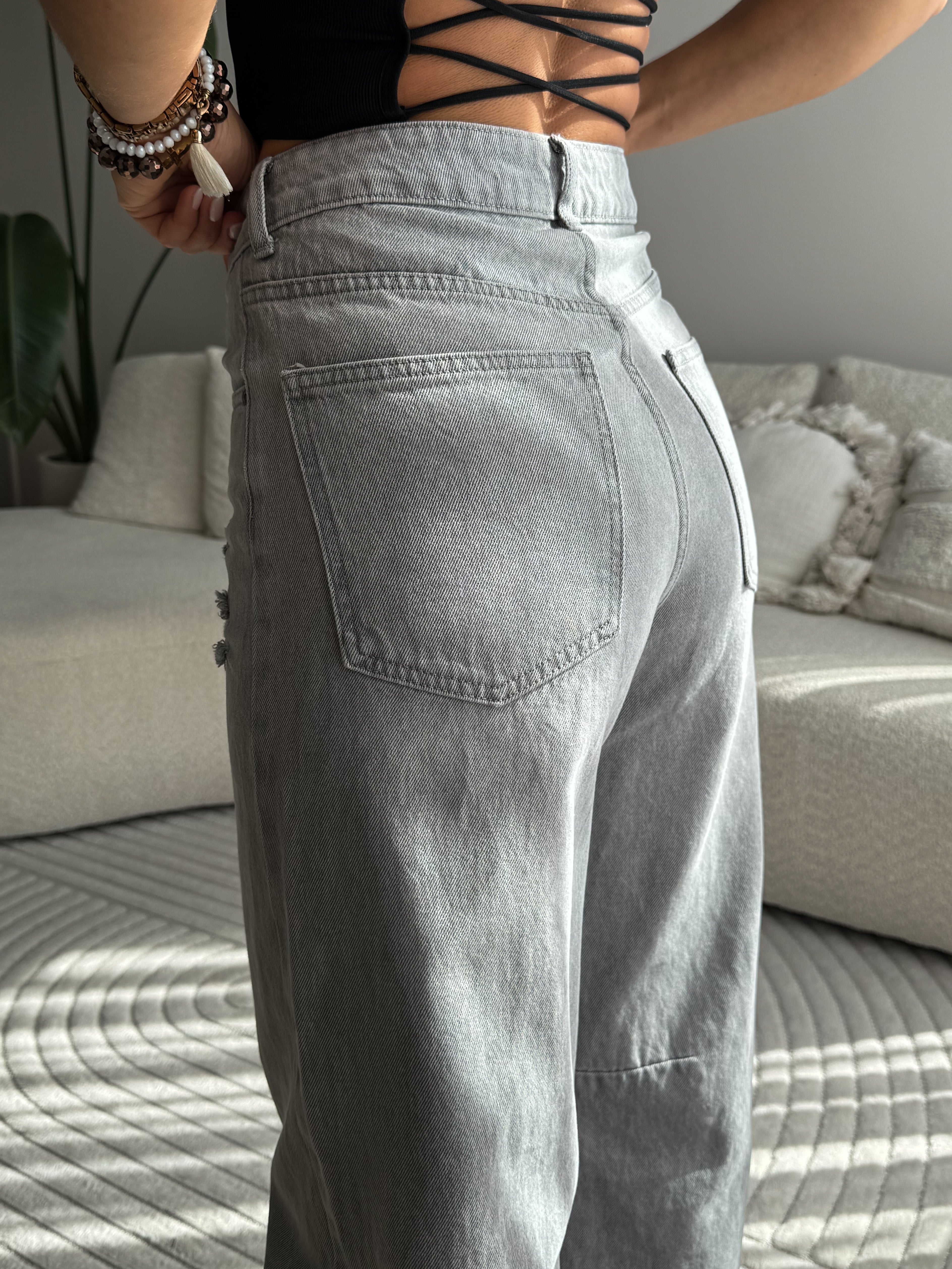 Rovin Balloon Jeans Grey