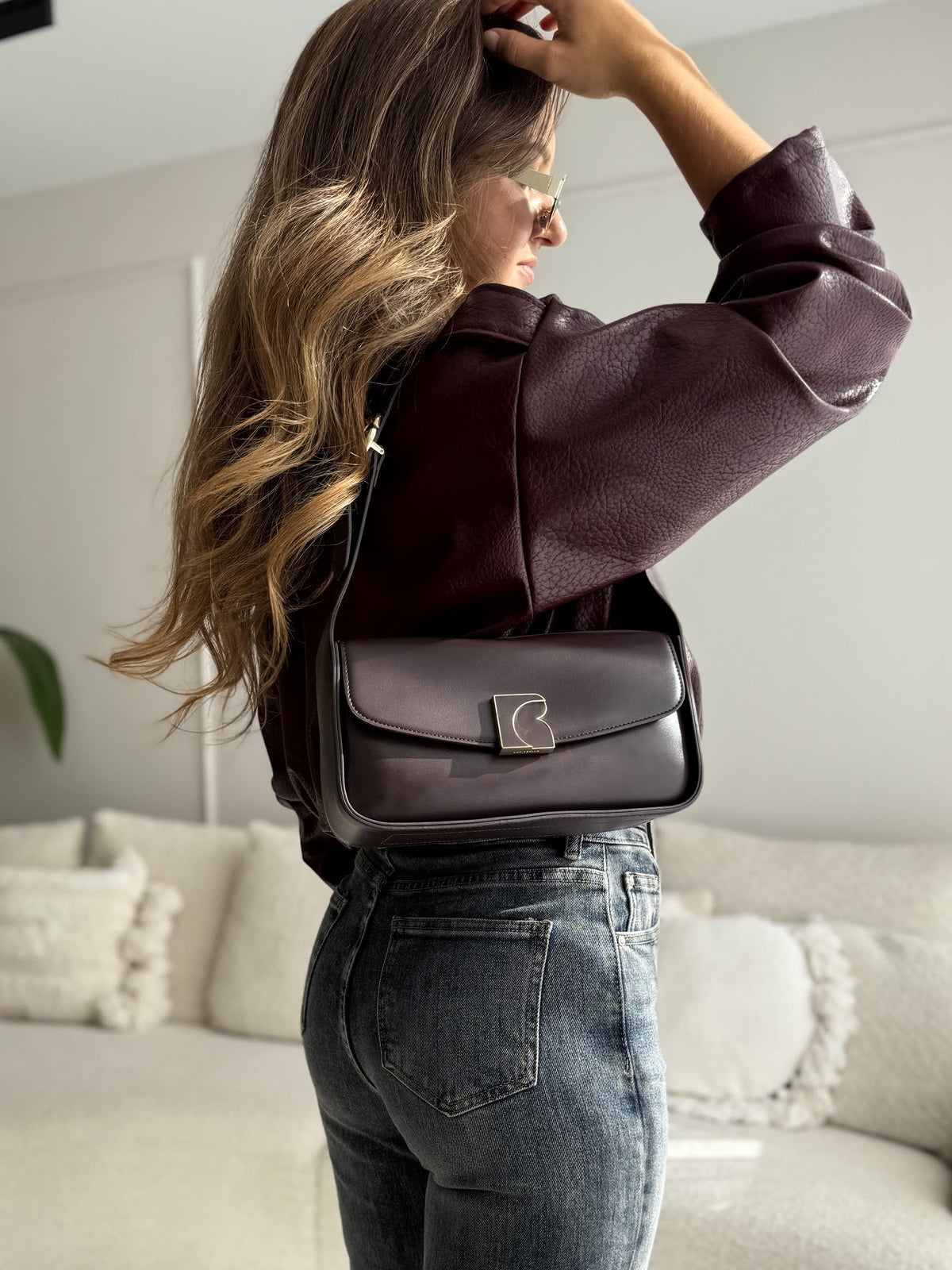 Bella City Bag Brown/Burgundy