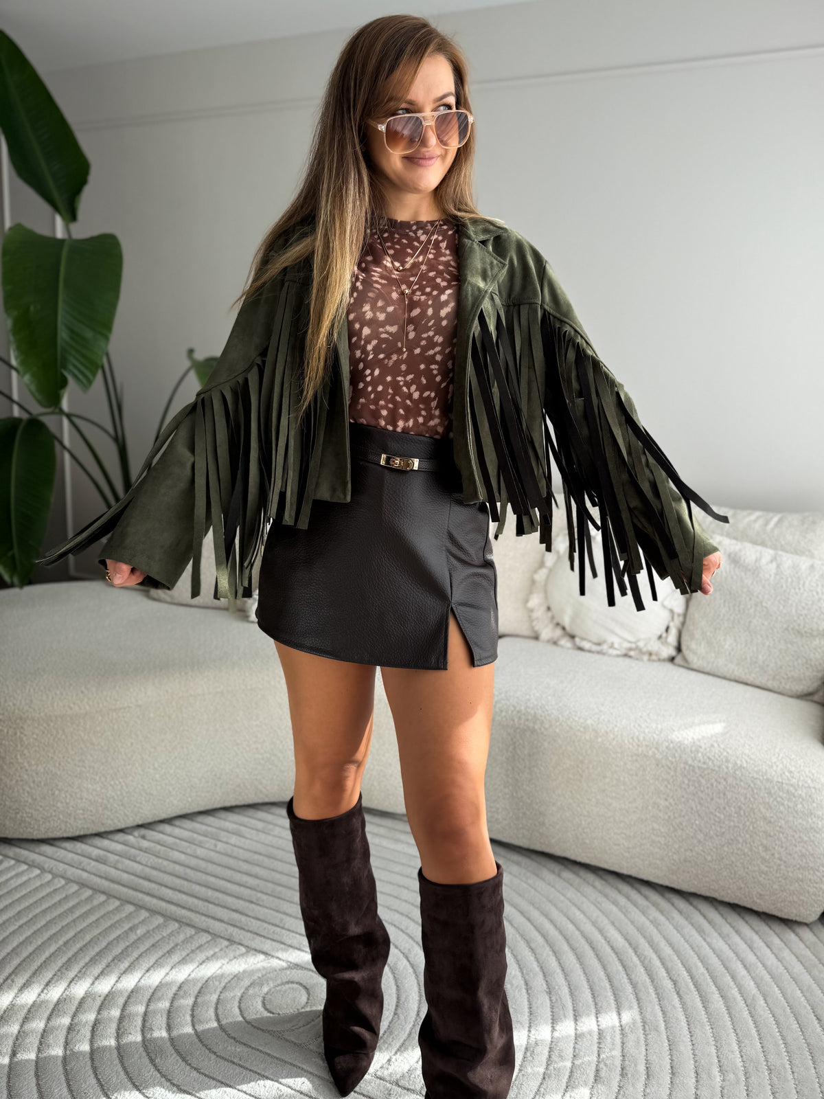Fringe Velvet Blazer