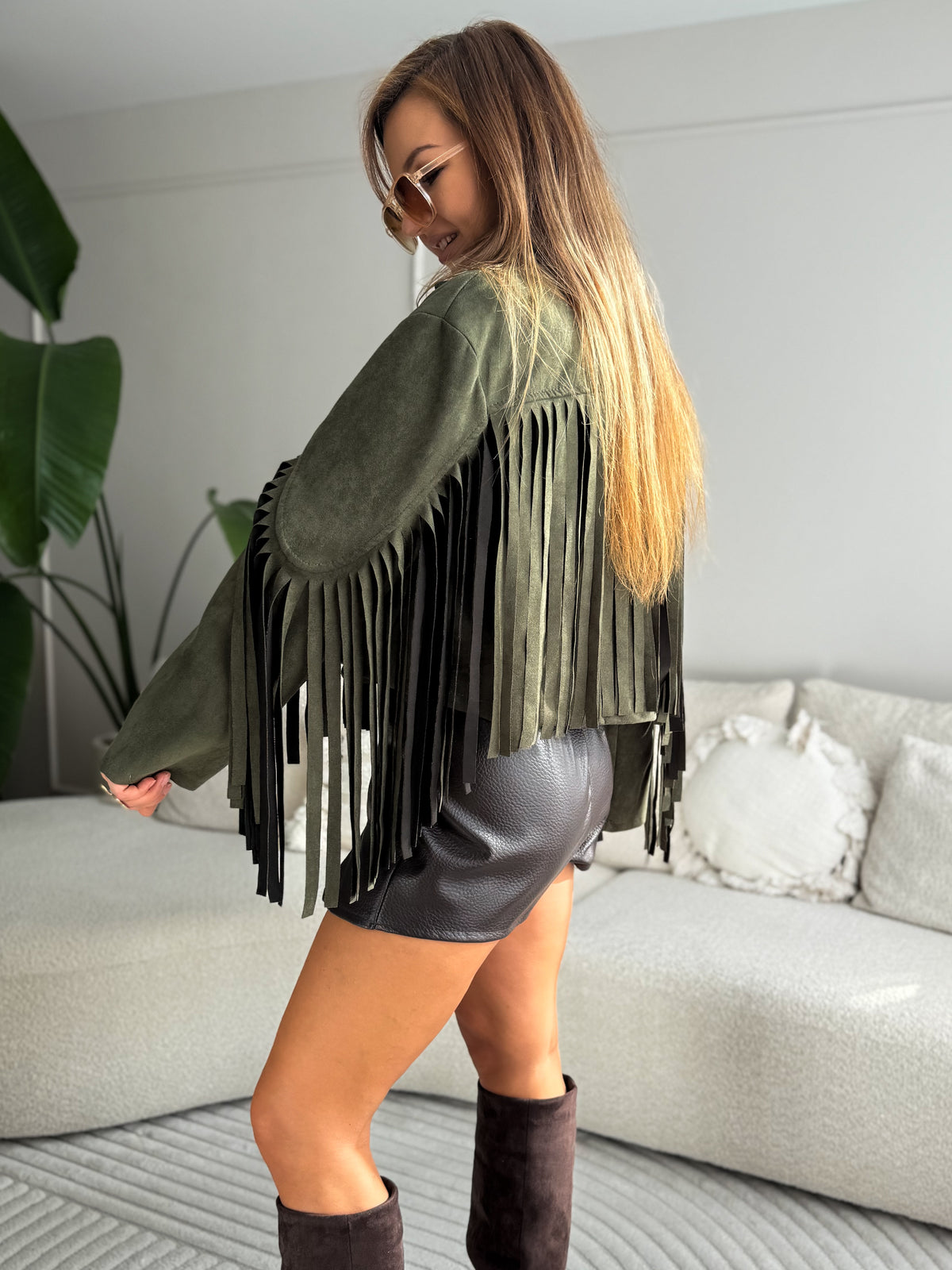 Fringe Velvet Blazer