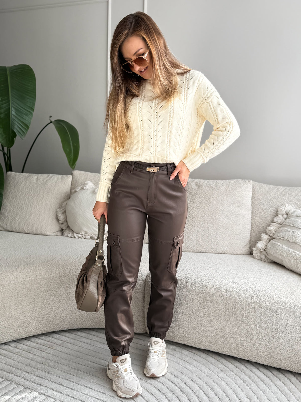 Mila Cargo Pants Brwon