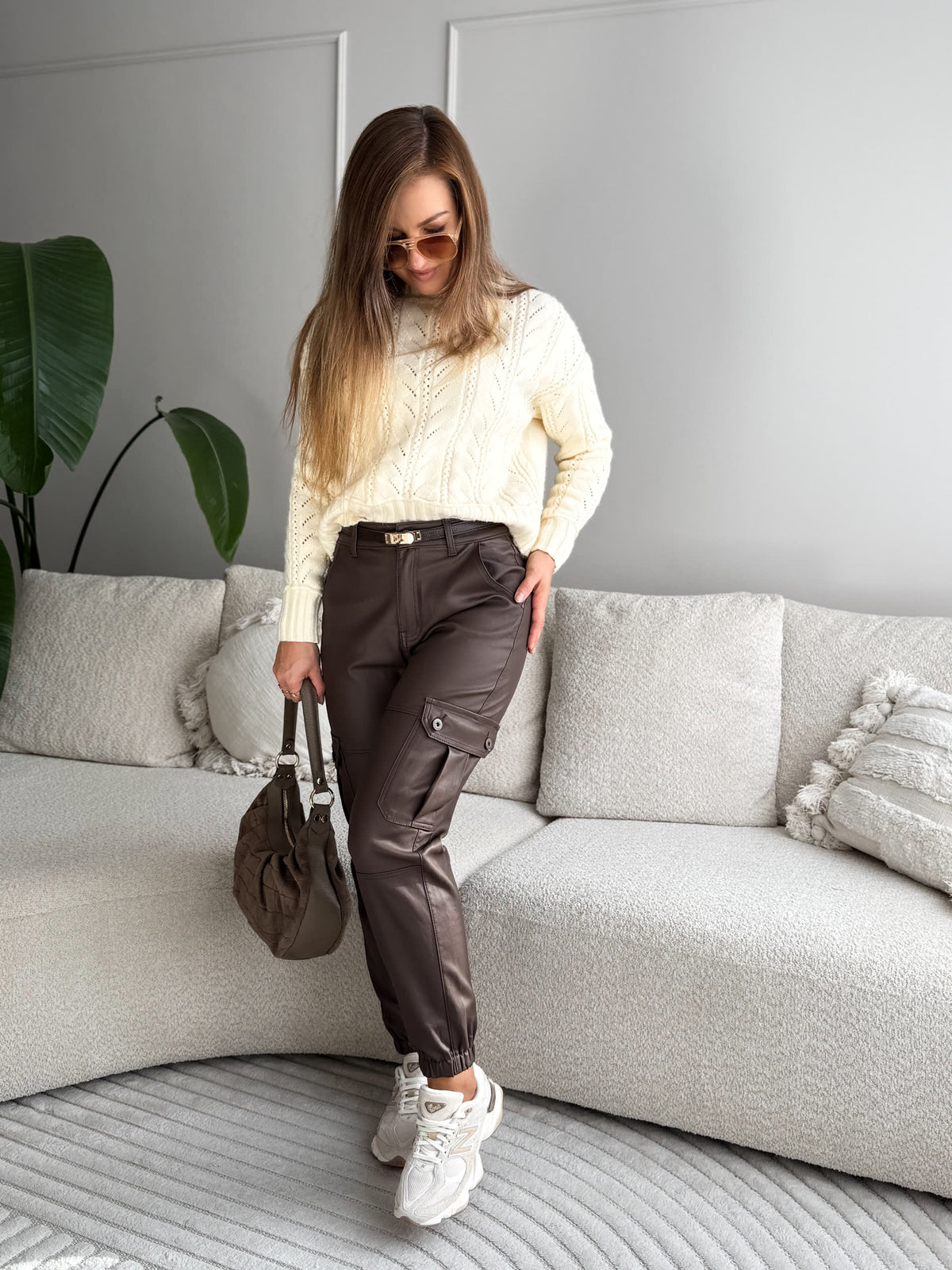 Mila Cargo Pants Brwon