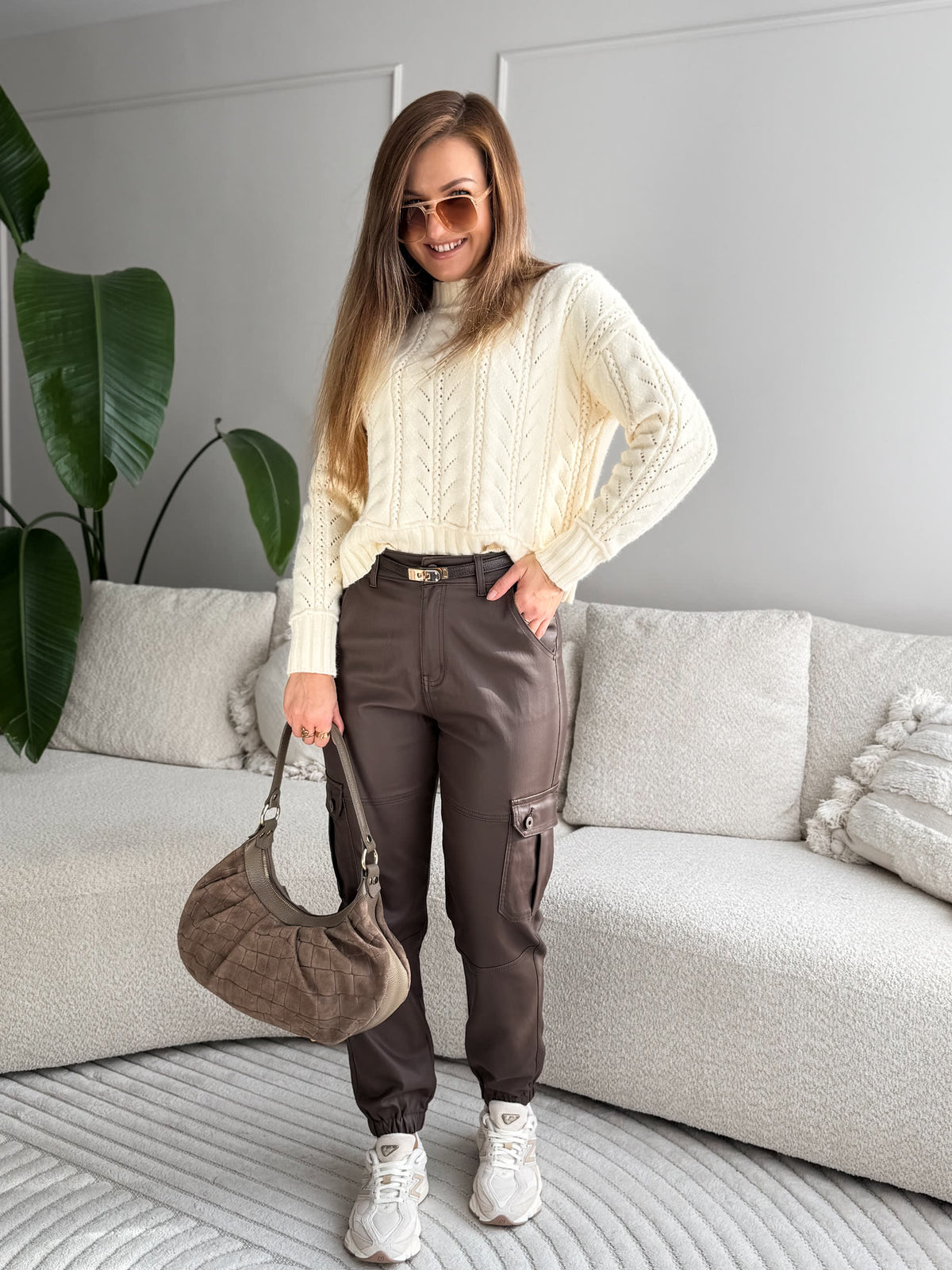 Mila Cargo Pants Brwon
