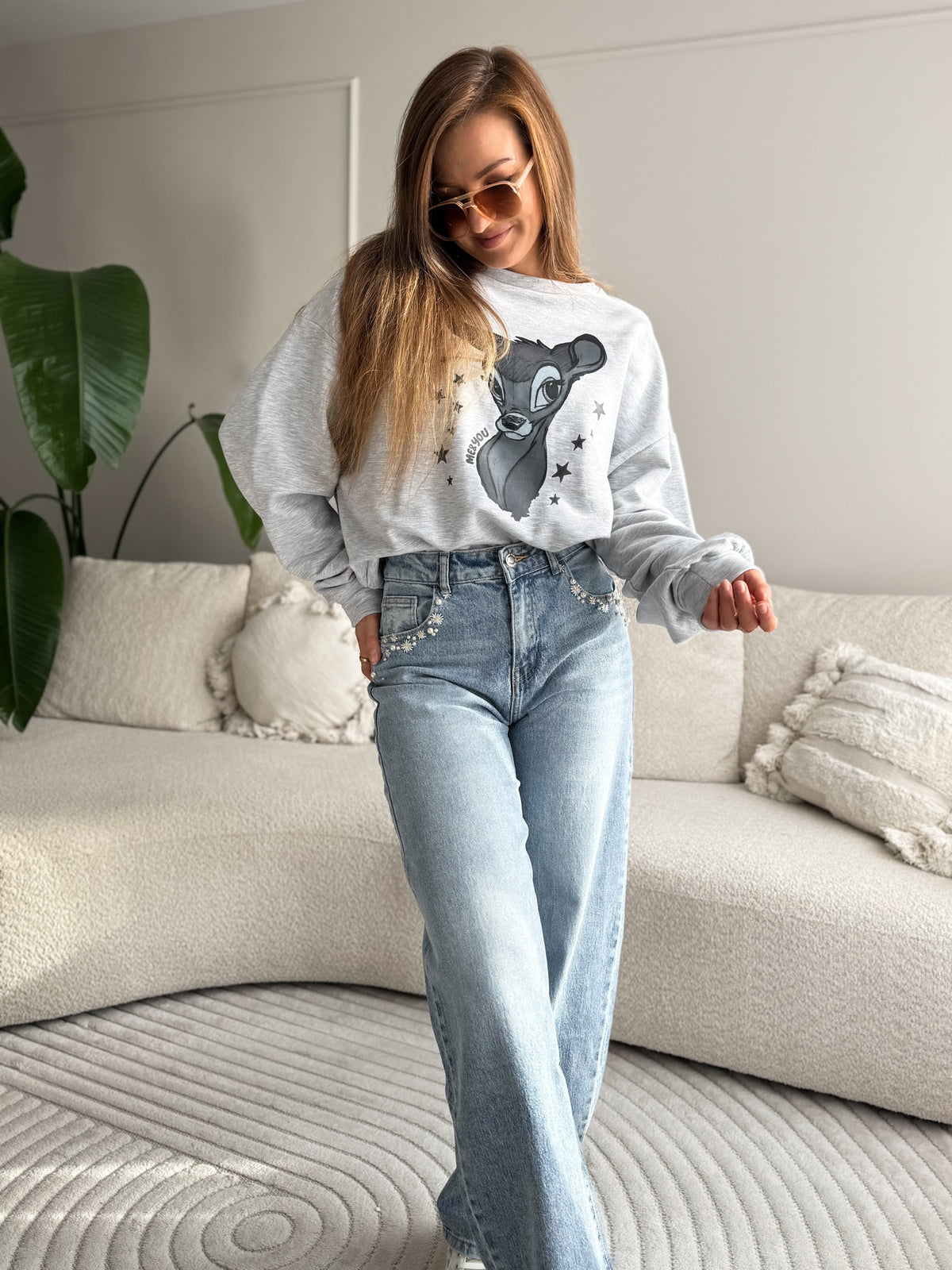 Daisy Bambi Sweater Grey