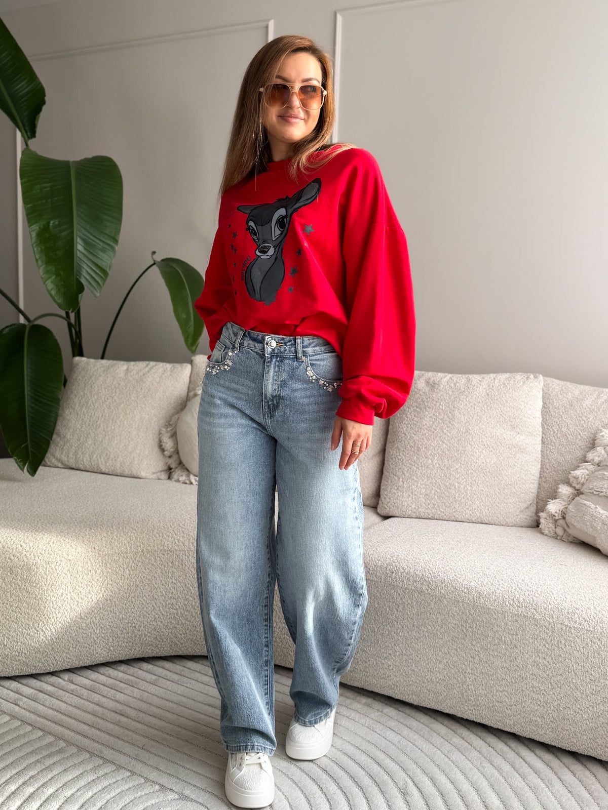 Daisy Bambi Sweater Red