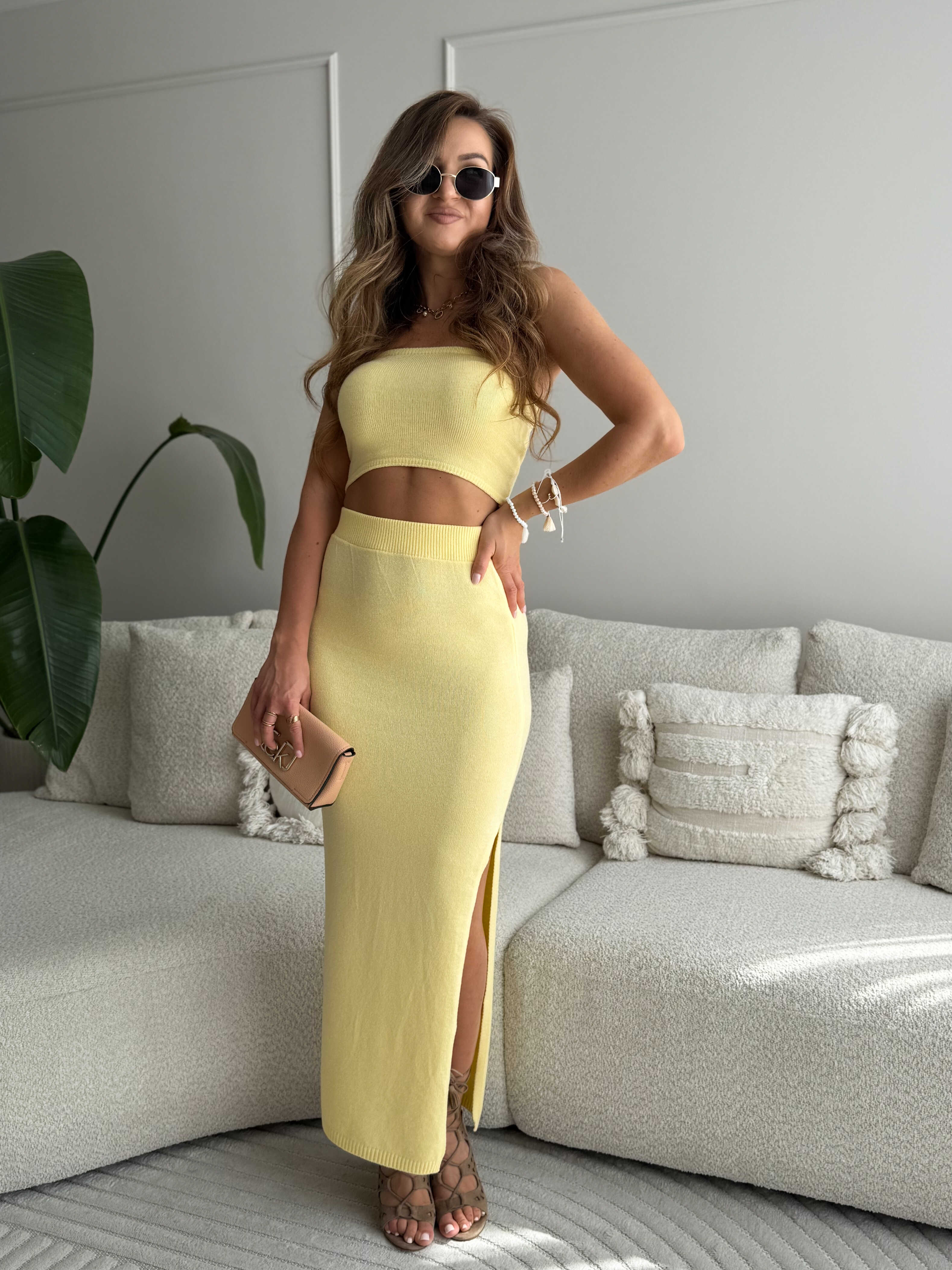 Milano Set viscose & cashmere yellow