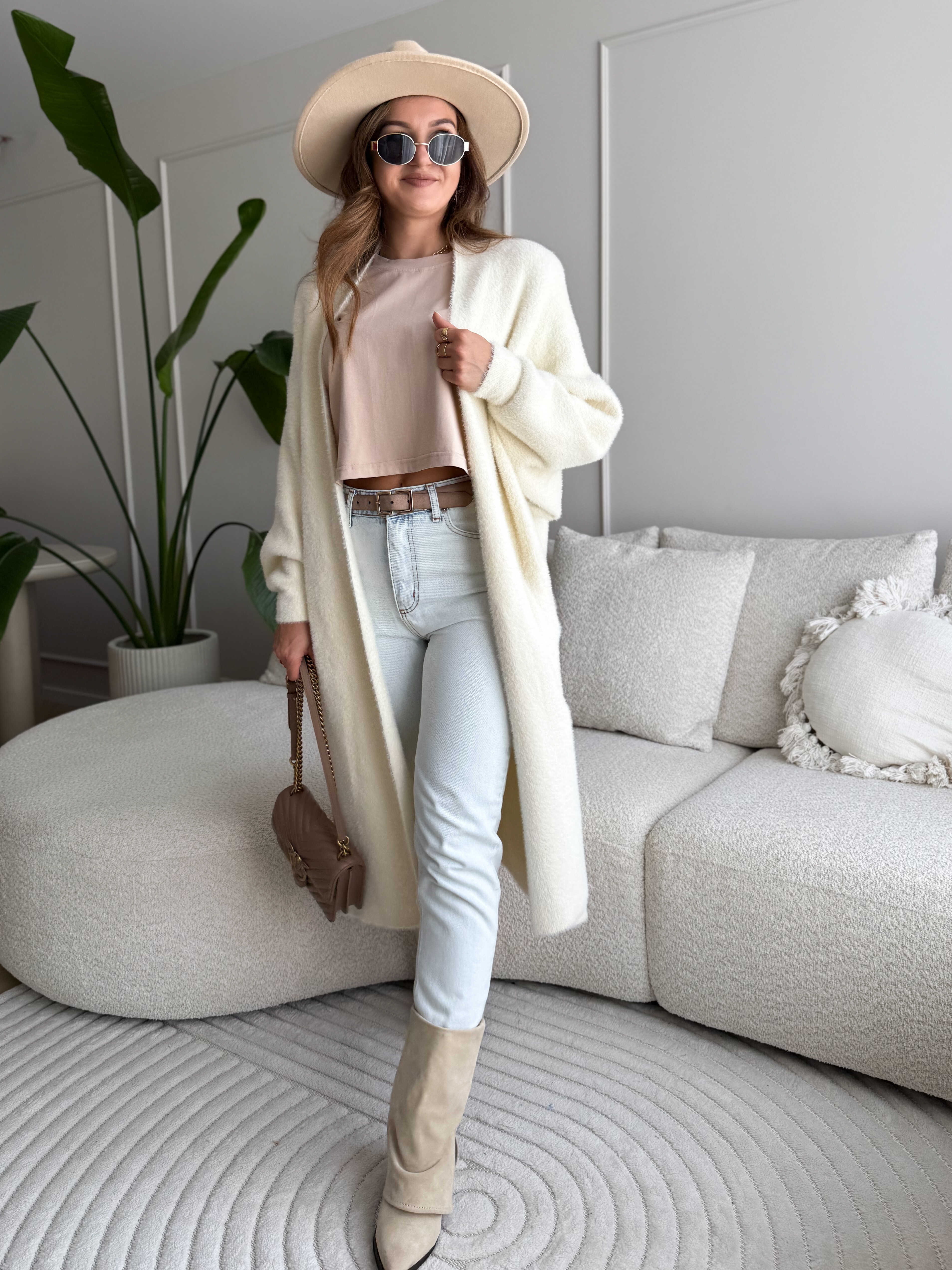 Long Cardigan Ecru