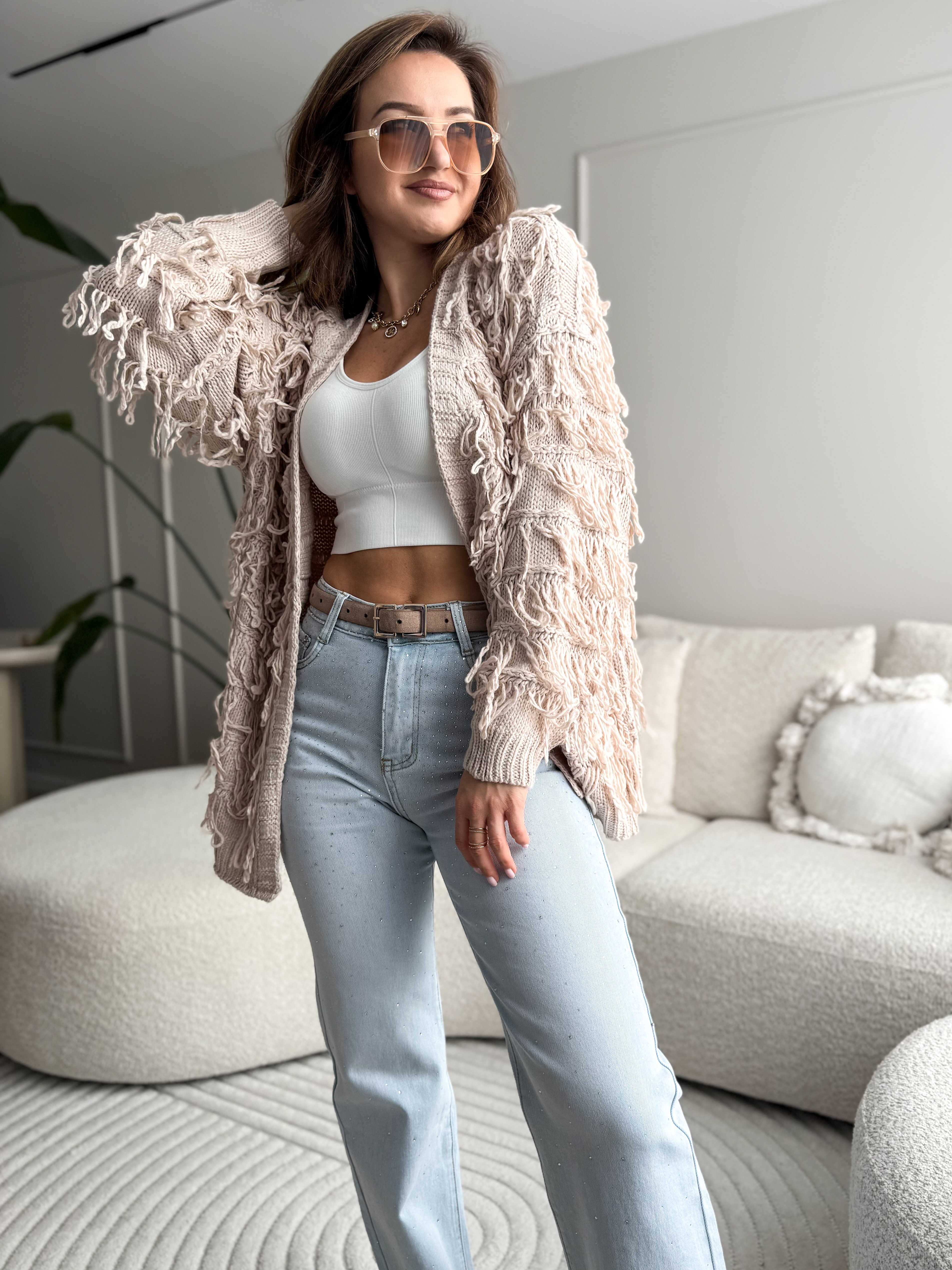 Milan cardigan light pink