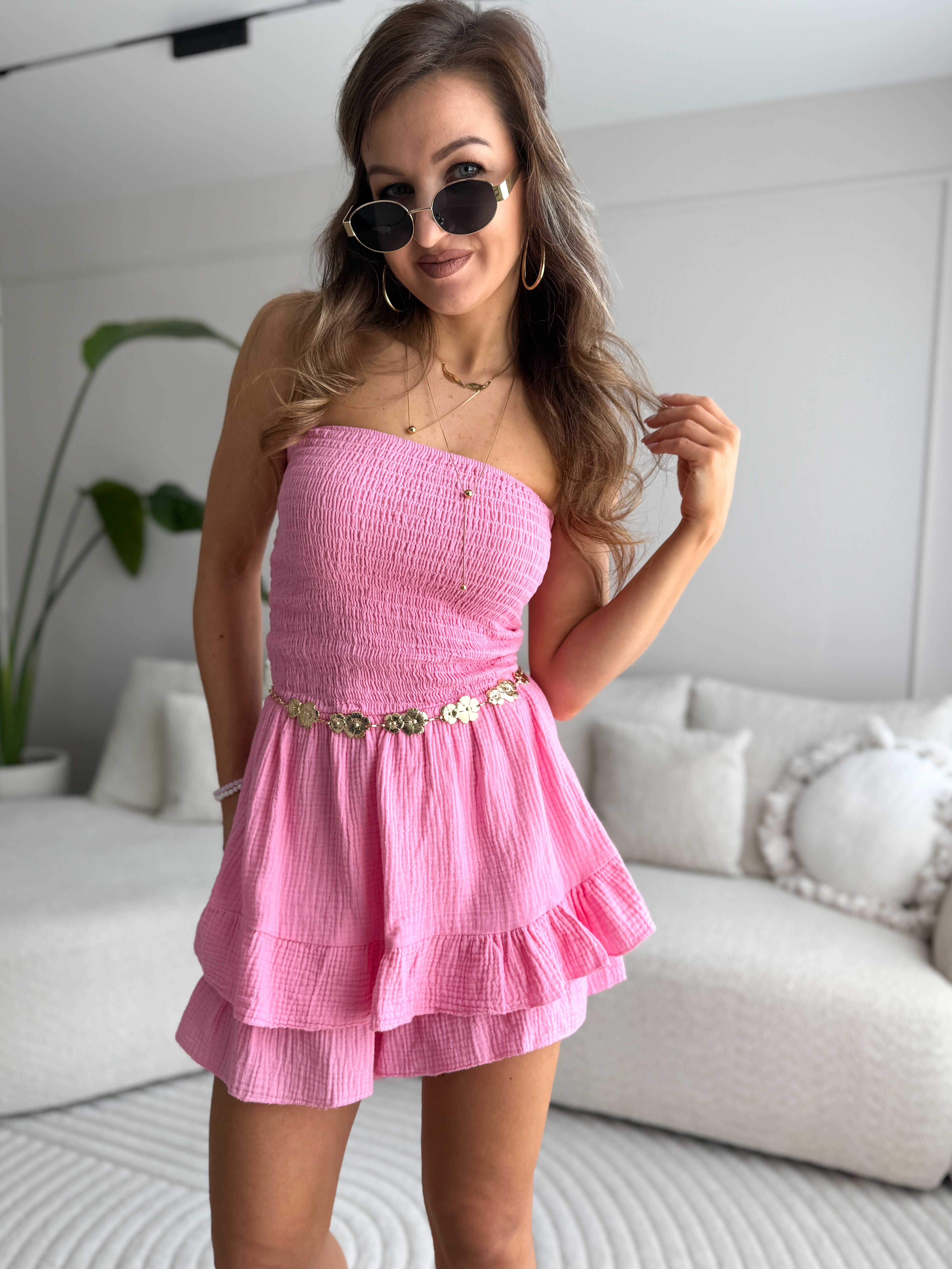 Roma Cotton Jumpsuit Candy Pink