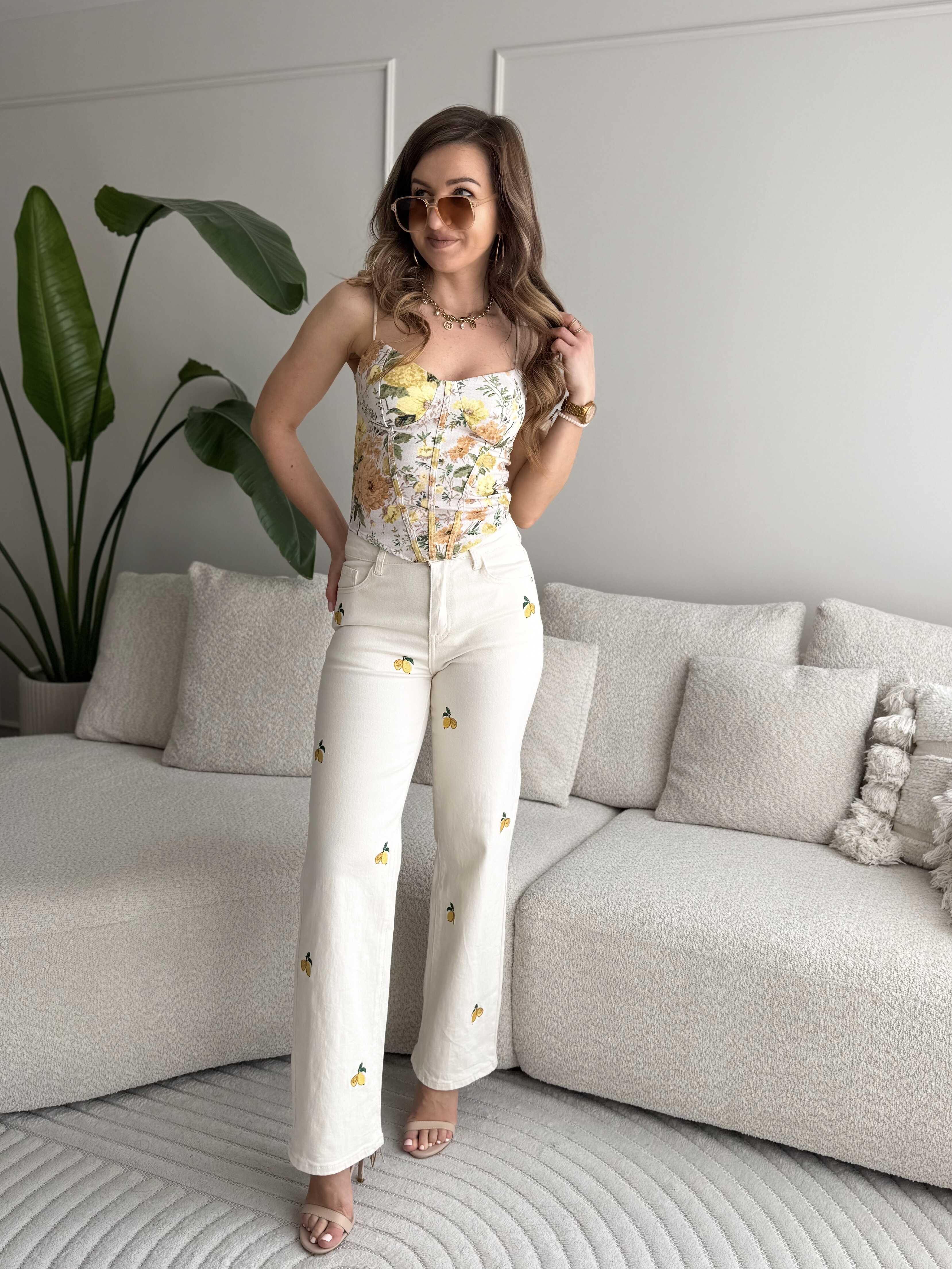 Nina Top Flowers yellow