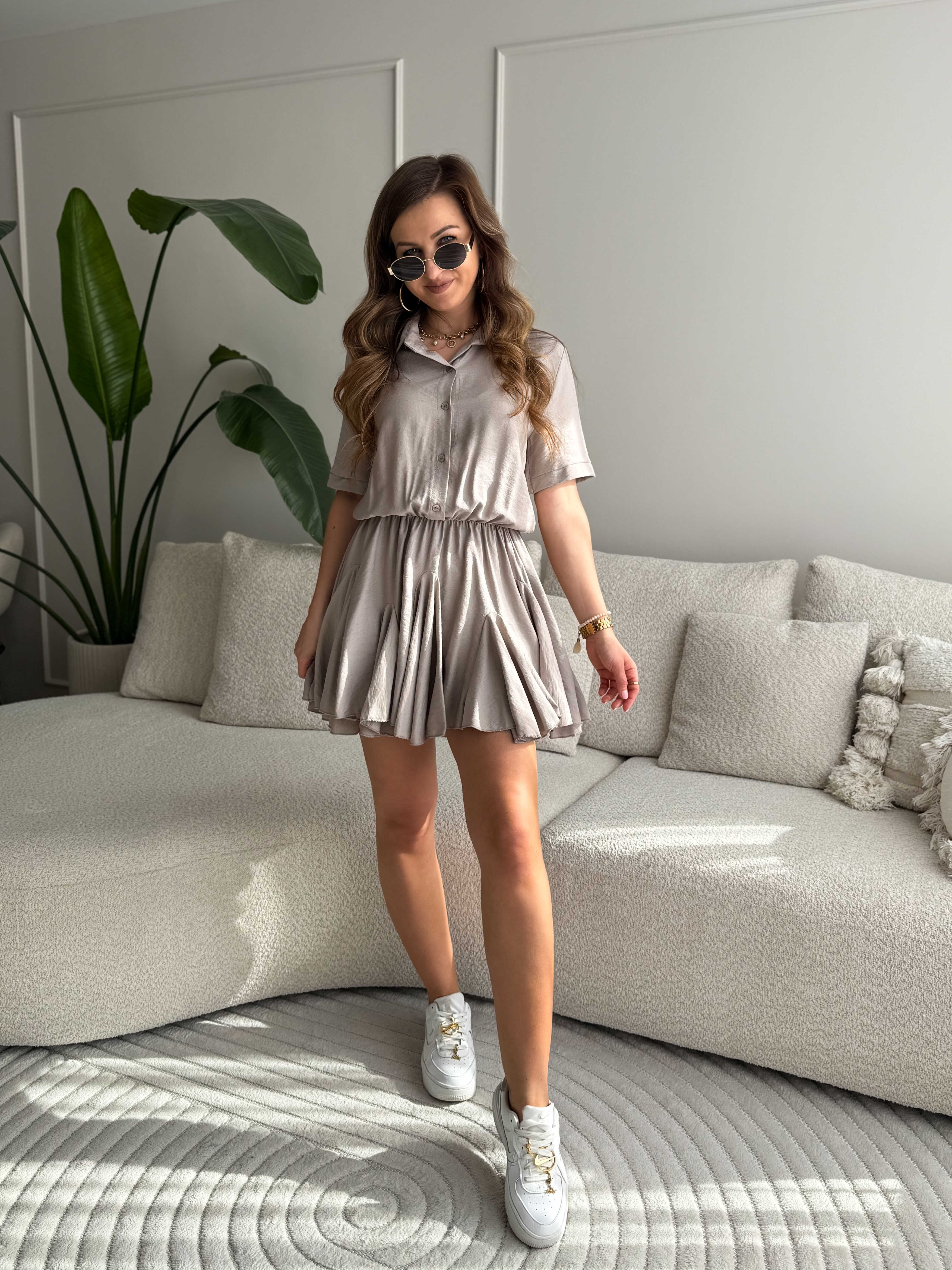 Mia Viscose Dress Taupe