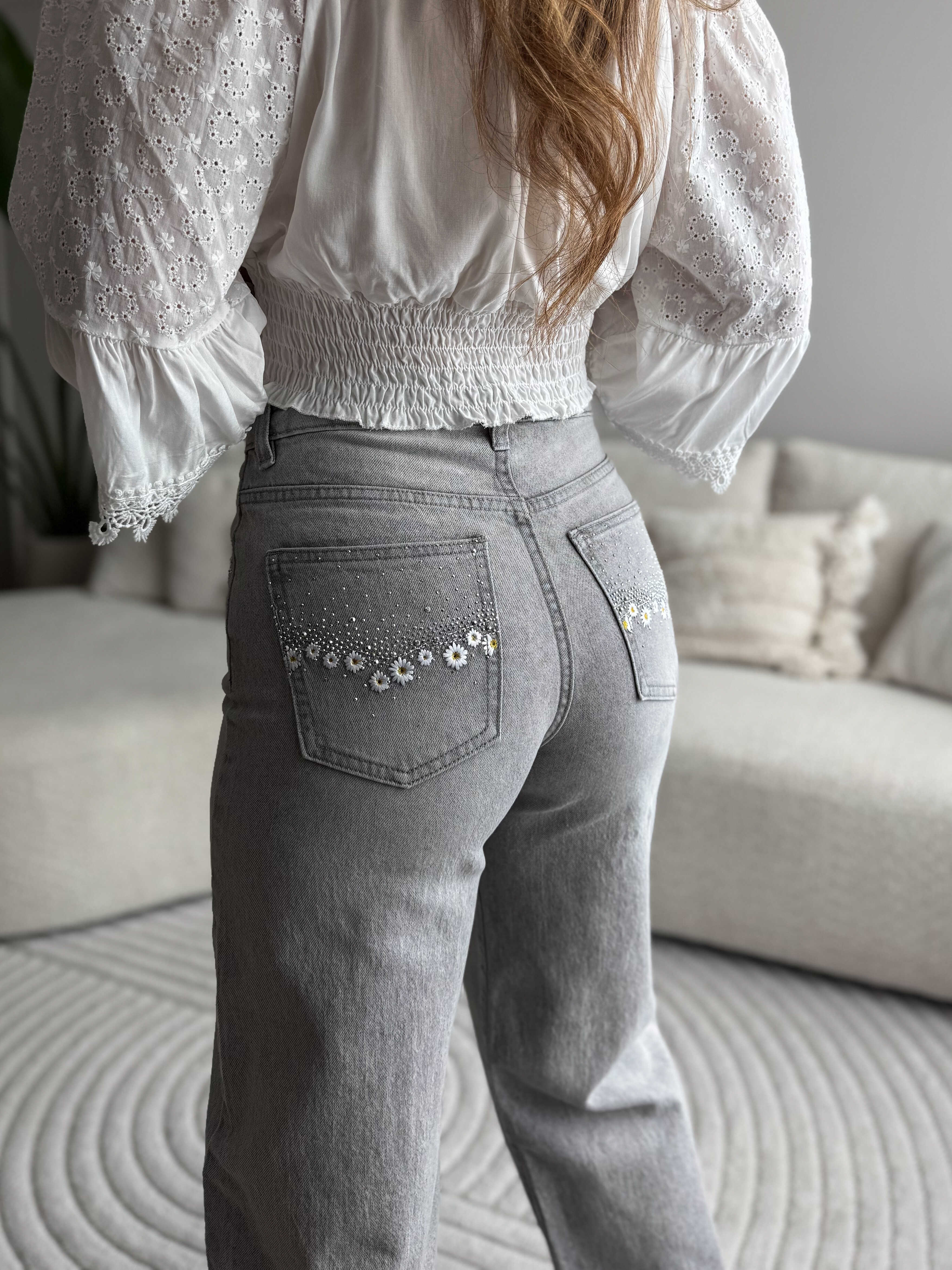 Renee Balloon Jeans Grey