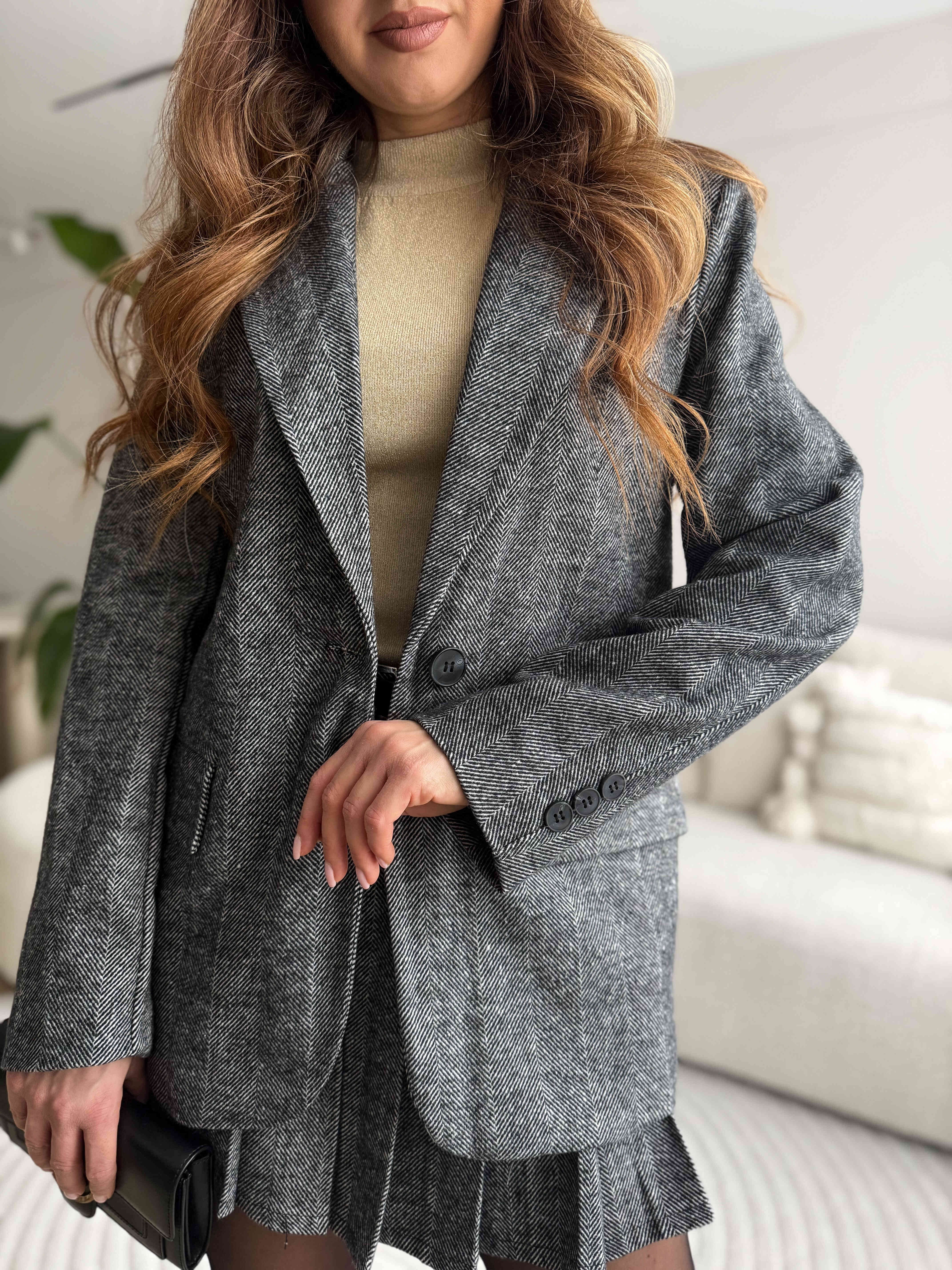 Welly Set Blazer + Skirt Black