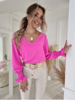 Lily Blouse Neon Pink