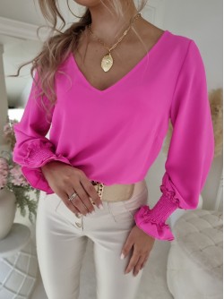 Lily Blouse Neon Pink