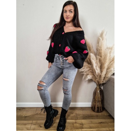 Raspberry Sweater Black
