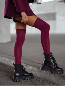 Overknee kousen Classy Bordeaux