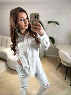 Elle Cotton Shirt White