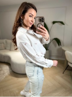 Elle Cotton Shirt White
