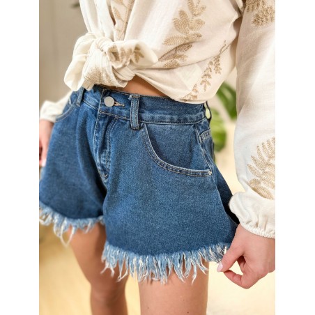 Mocci Denim Shorts Dark Blue