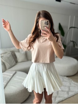 Gelly Crop Top Beige