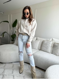 Velvet Bomberjas Beige