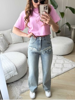 Wide Leg Jeans met Glitters