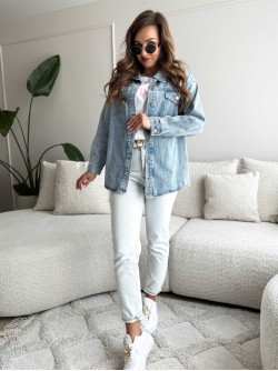 Strass Oversized Denim Jacket
