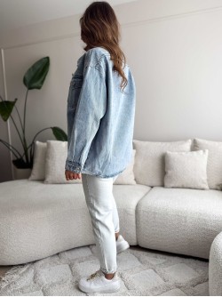 Strass Oversized Denim Jacket