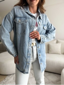 Strass Oversized Denim Jacket