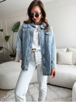 Strass Oversized Denim Jacket