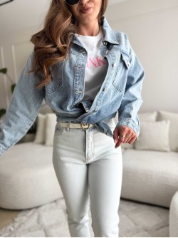 Strass Oversized Denim Jacket