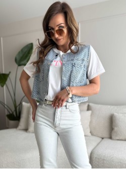 Strass Denim Vest