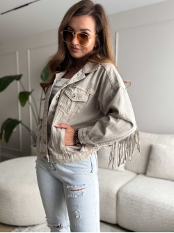 Boho Jacket met Fringes / Beige