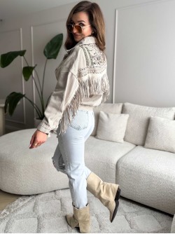 Boho Jacket met Fringes / Beige