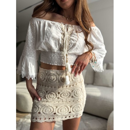 Malaga Knitted Skirt Beige