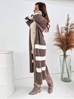 Cleo Vest Long Chocolade