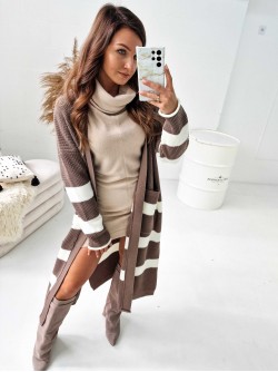 Cleo Vest Long Chocolade