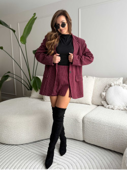 Telly Set Blazer + Shorts Burgundy