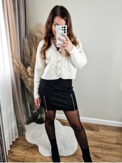 Suede Skirt Conti Black