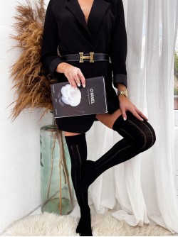Overknee kousen Klassiek Black