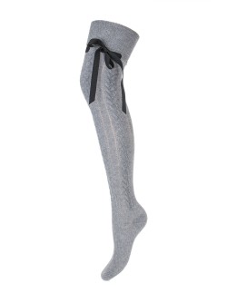 Overknee kousen Met Lint Grey