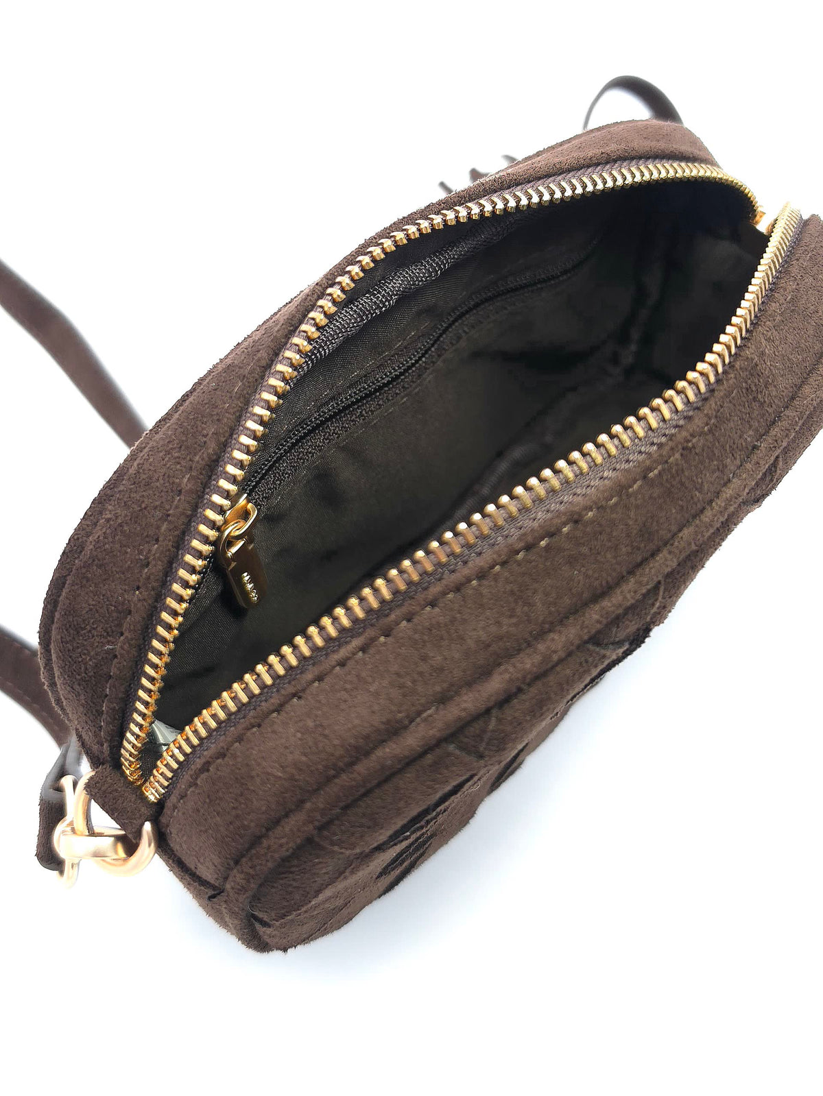 Mila Suede Crossbody Bag Chocolate