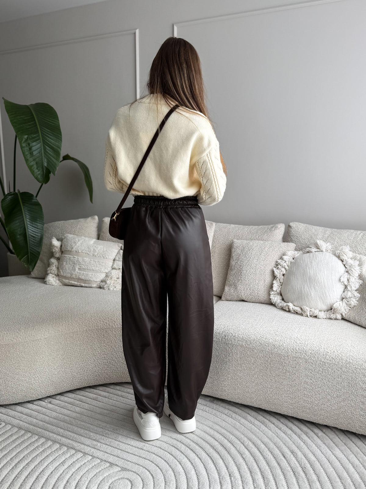 Luna Balloon Leather Look Pants