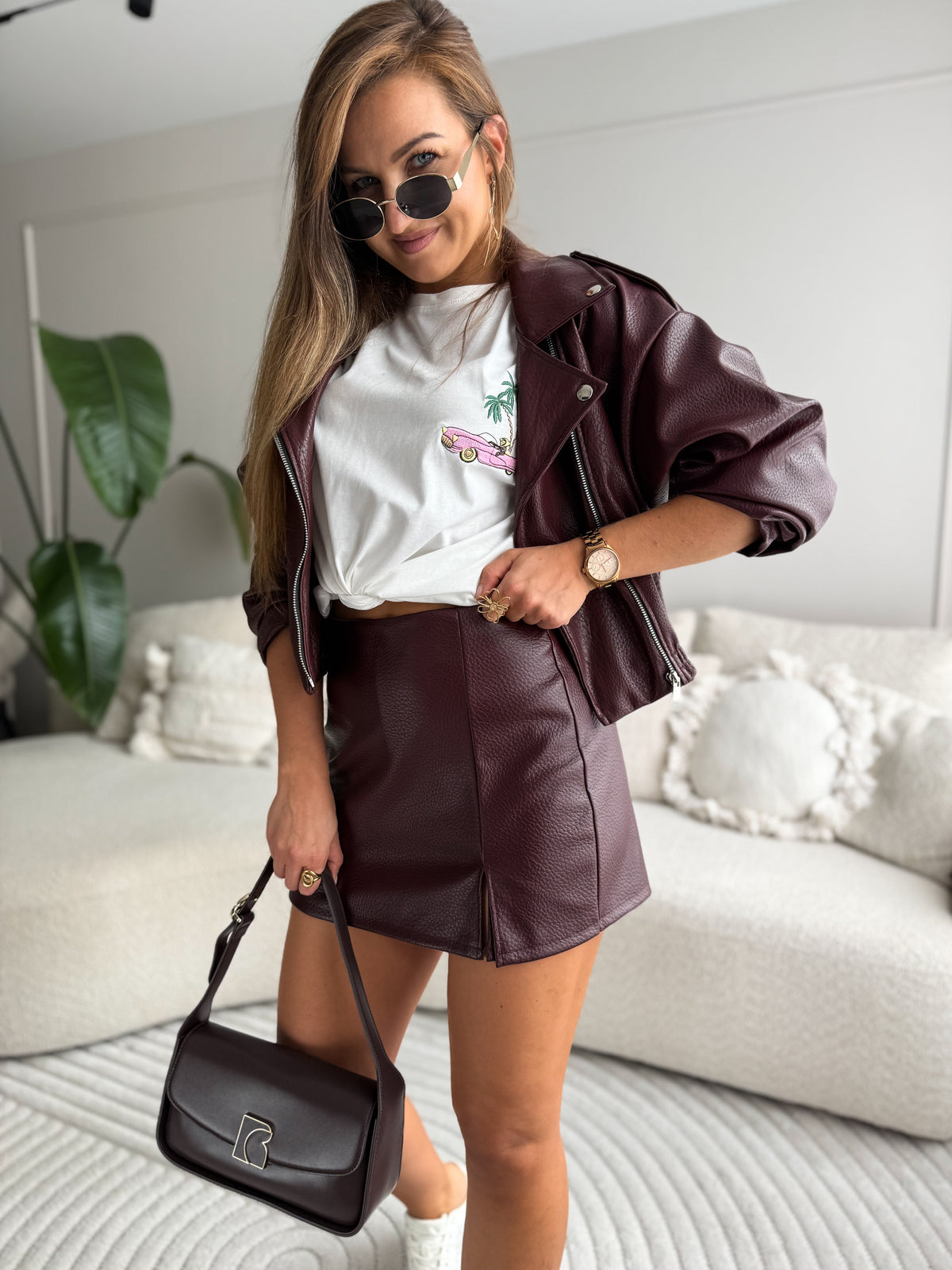 Mia Skort Burgundy