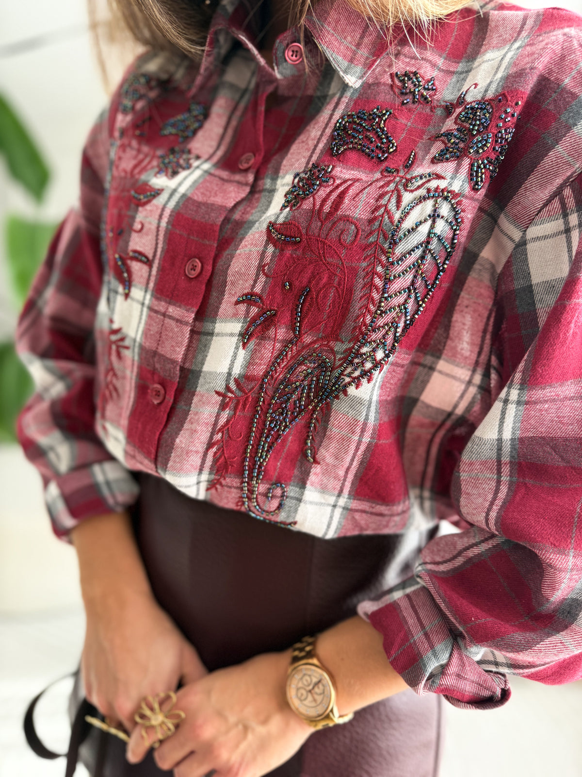 Olia Shirt Burgundy