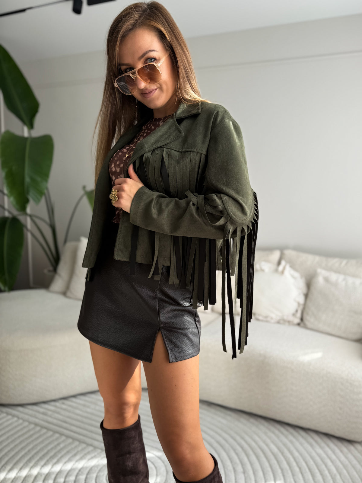 Fringe Velvet Blazer