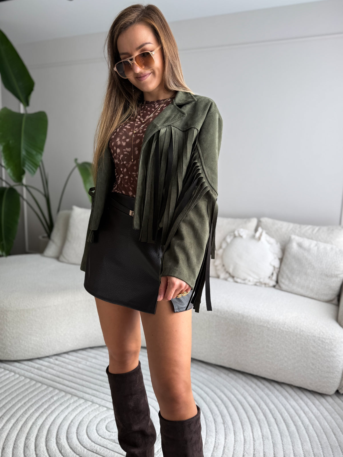 Fringe Velvet Blazer