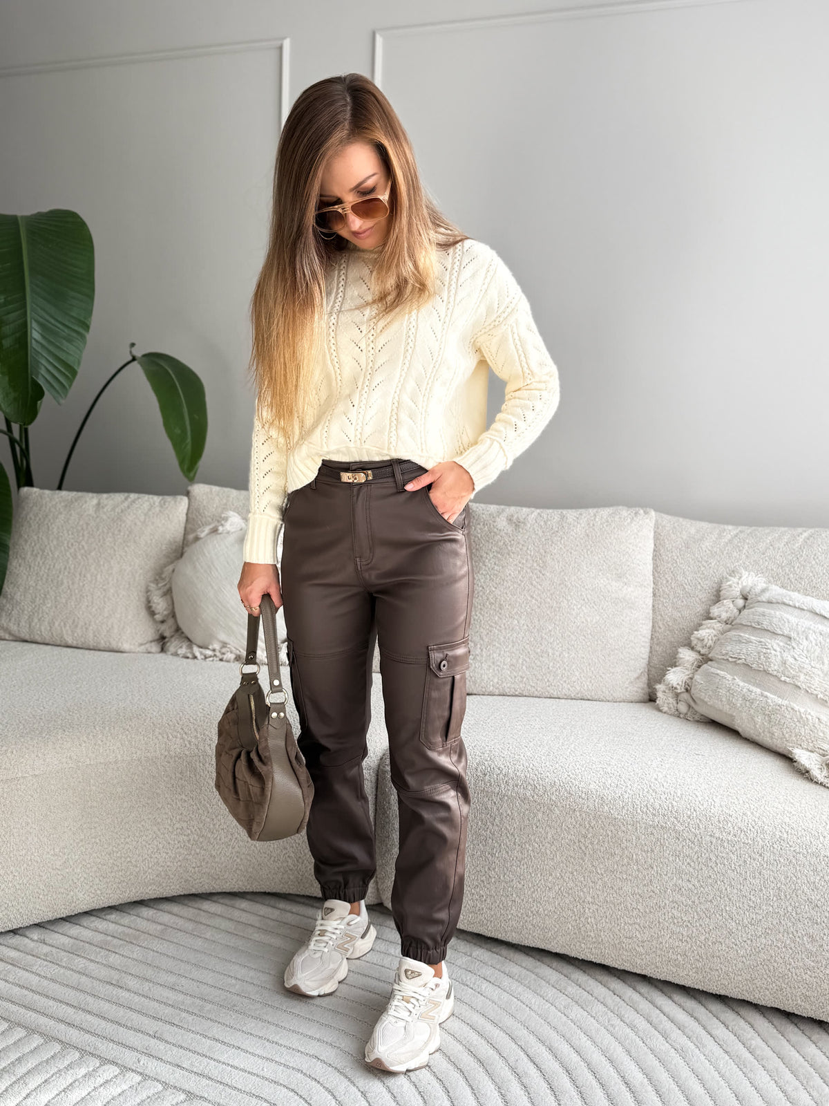 Mila Cargo Pants Brwon