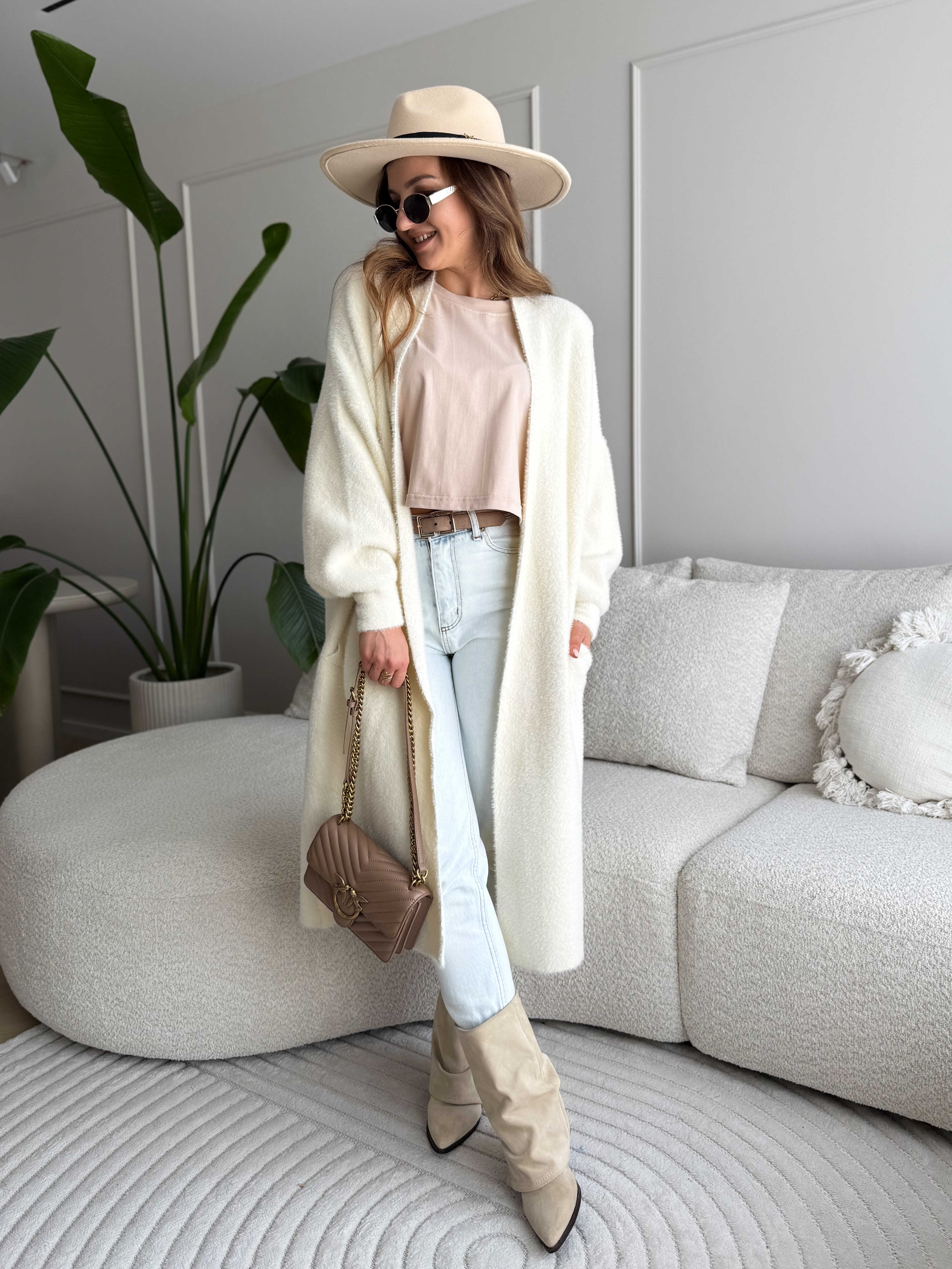 Long Cardigan Ecru